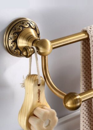 Brass Double Towel Rail for Bathroom