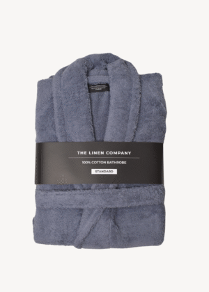 Deep Blue Shawl Collar Bathrobe