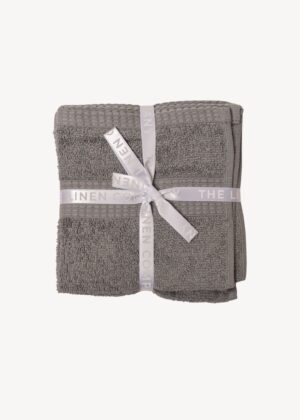 Dark Grey Diamond Face Towel - Set of 3