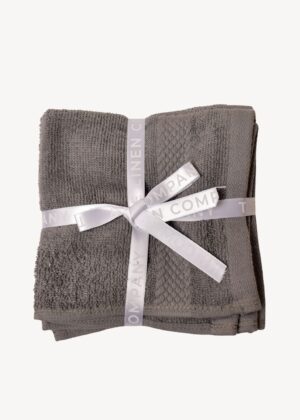 Light Grey Diamond Face Towel - Set of 3
