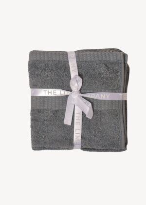 Light Grey Dash Striped Face Towel - Set of 3