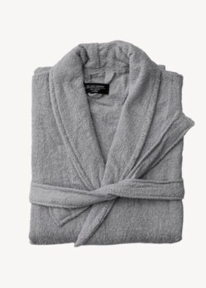 Grey Shawl Collar Bathrobe